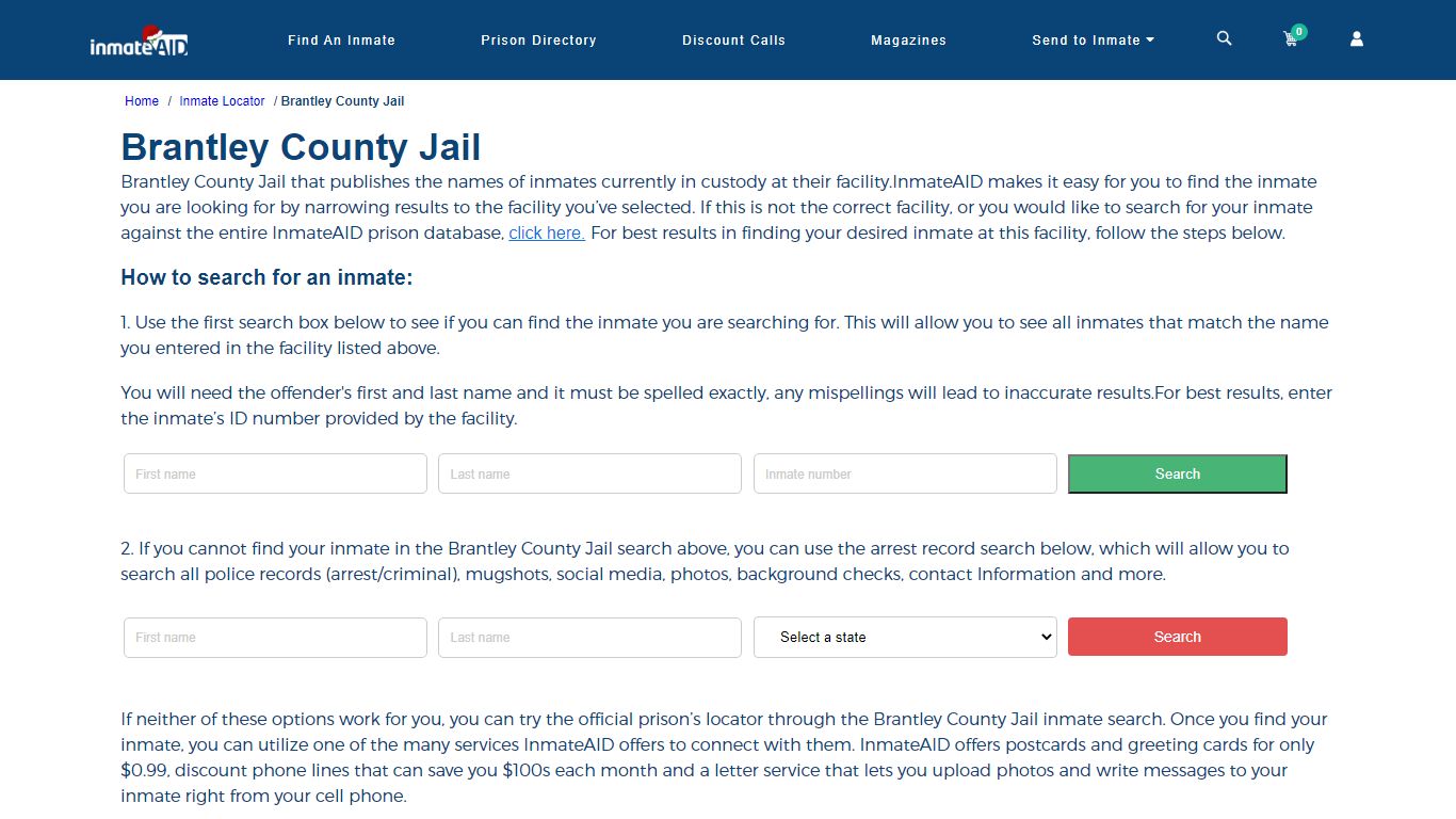 Brantley County Jail - InmateAid